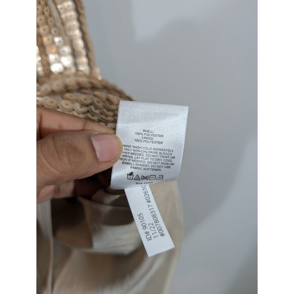 Nwt Express Dress Women Sz XS Gold Sequin Sleeveless Mini Party Cocktail - Picture 7 of 10